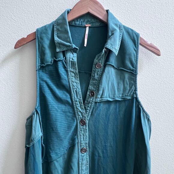 Free People Green Mini Dress - Picture 4 of 6